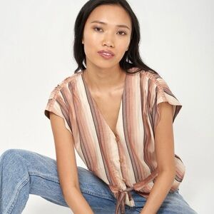 NWOT Joie Payton Short Sleeve Stripe Top